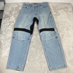 Icon Recon Jeans Mens 36 Blue Denim Asphalt Technologies Motorcycle Y2K Skater